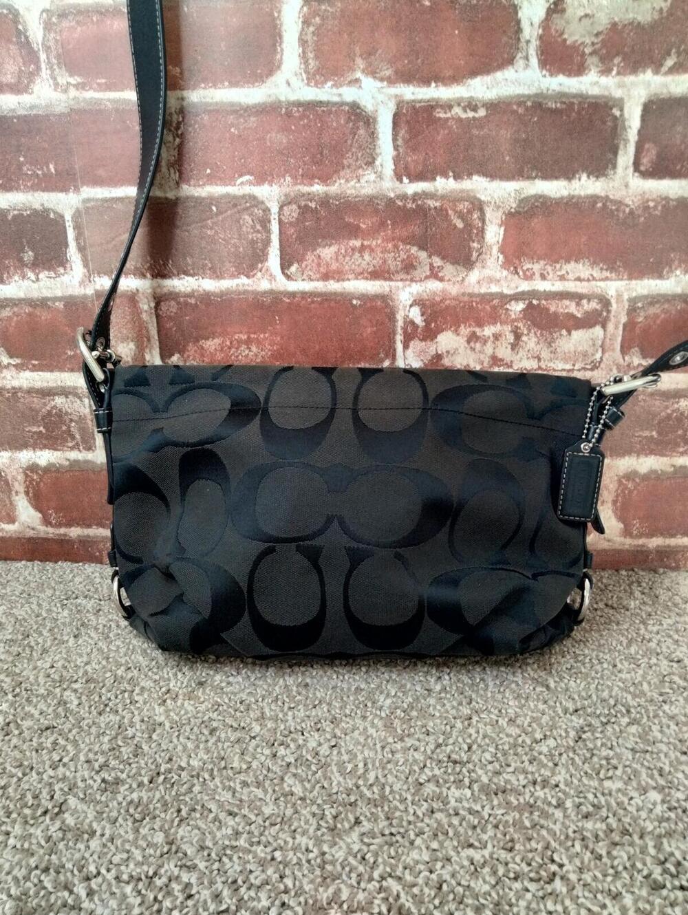 Coach Signature Jacquard Crossbody Convertible Purse - Shoulder Bag - Nylon
